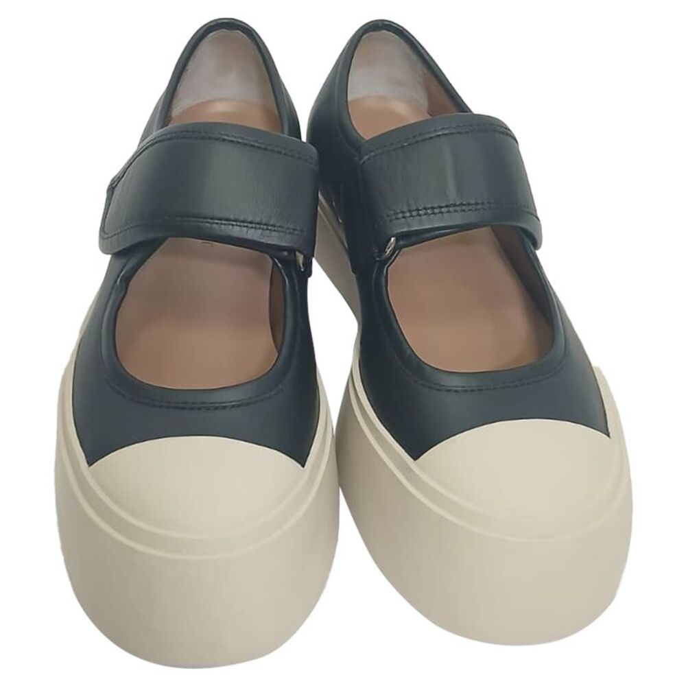 Marni Pablo Mary-Jane Sneakers in Black Nappa Calf Leather - Picture 5 of 11